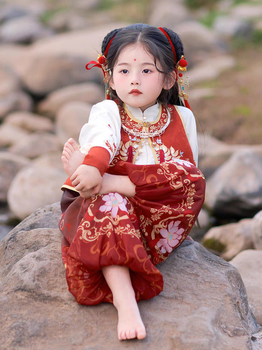 国潮儿童汉服服装中国套装国潮女童春装中式服男童详情7