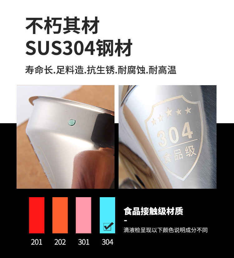 白钢大口径漏斗加机油酒提子304不锈钢家用量酒器酒勺子详情5