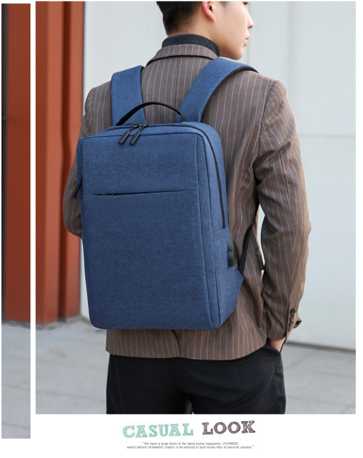 跨境大容量17寸双肩电脑包可定制高级感商务通勤旅行背包电脑包详情11