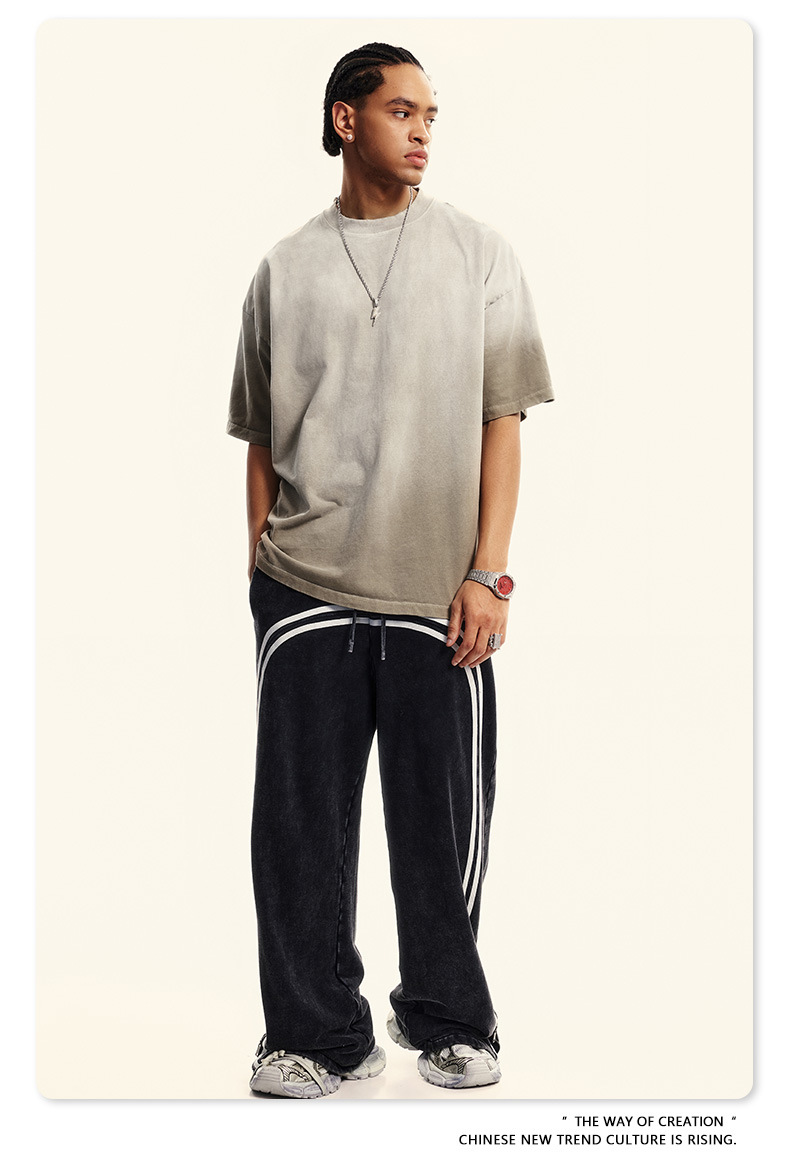 BE男装2025春夏新款纯棉水洗做旧t恤男街头潮牌巴家重磅短袖t恤男详情58