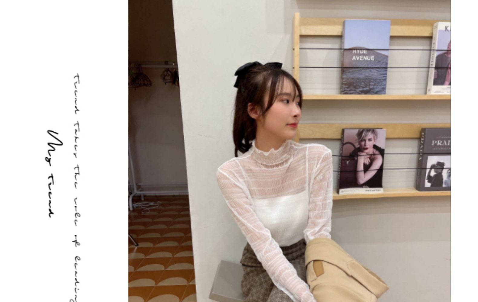 严选春季新款女装 纯色半高领蕾丝打底衫 高级感网纱雪纺衫 内搭设计感上衣 其他分类精选详情13
