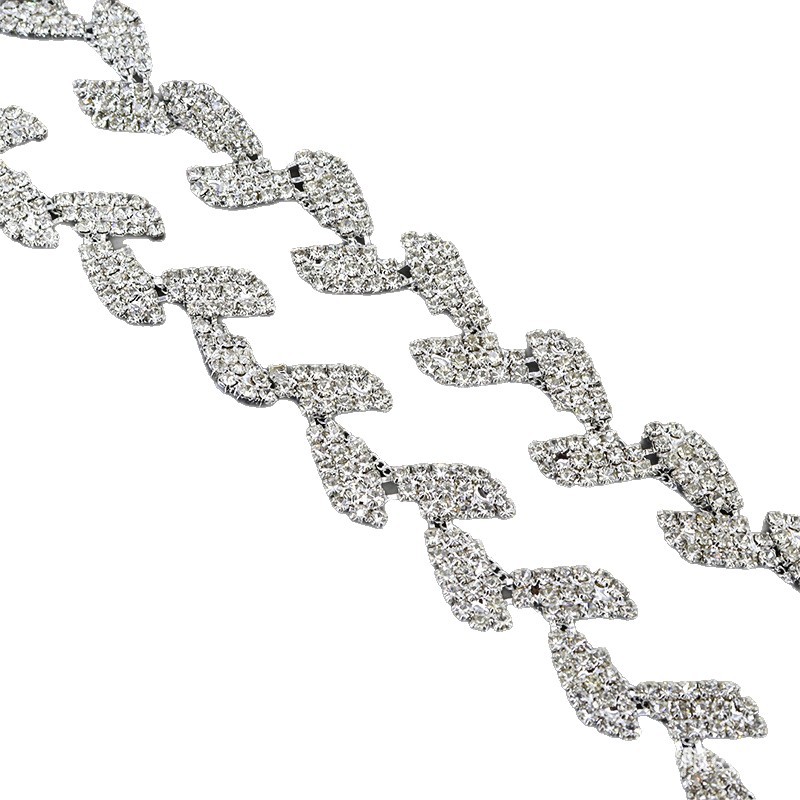 水钻链条手缝钻diy饰品爪链服装辅料钻饰花式码链钻链条配件批发详情2