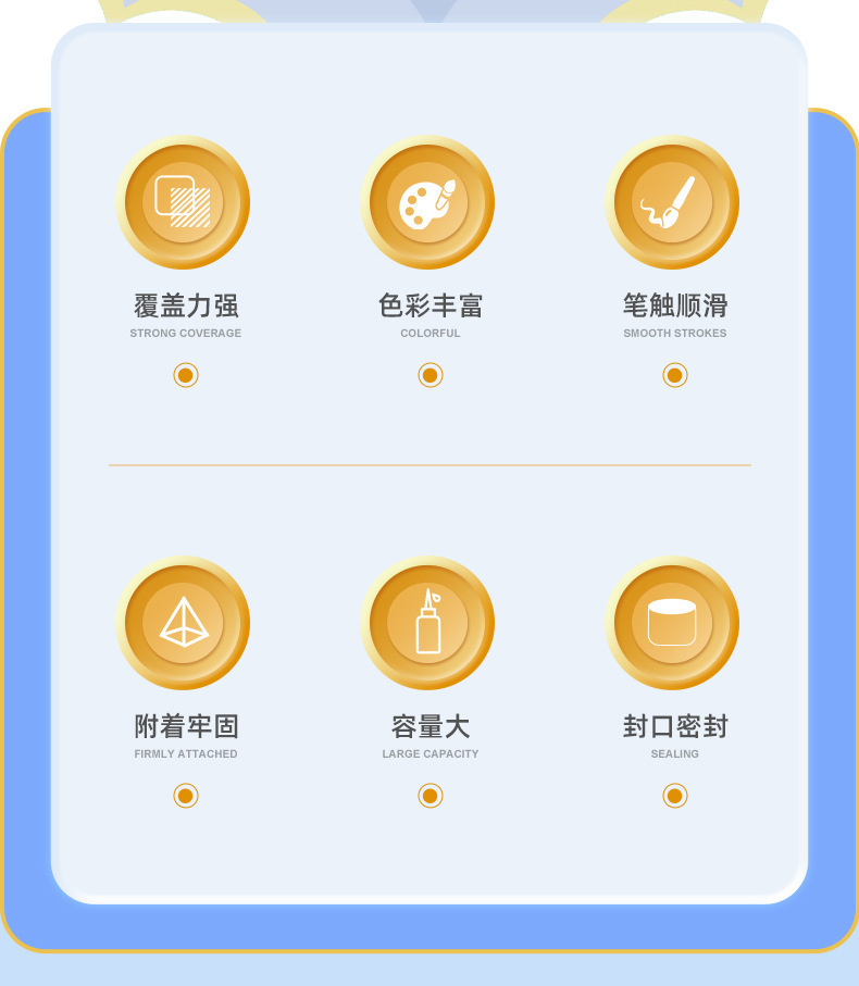 批发大瓶丙烯颜料500毫升广场儿童涂鸦石膏娃娃彩绘幼儿园涂色画详情5