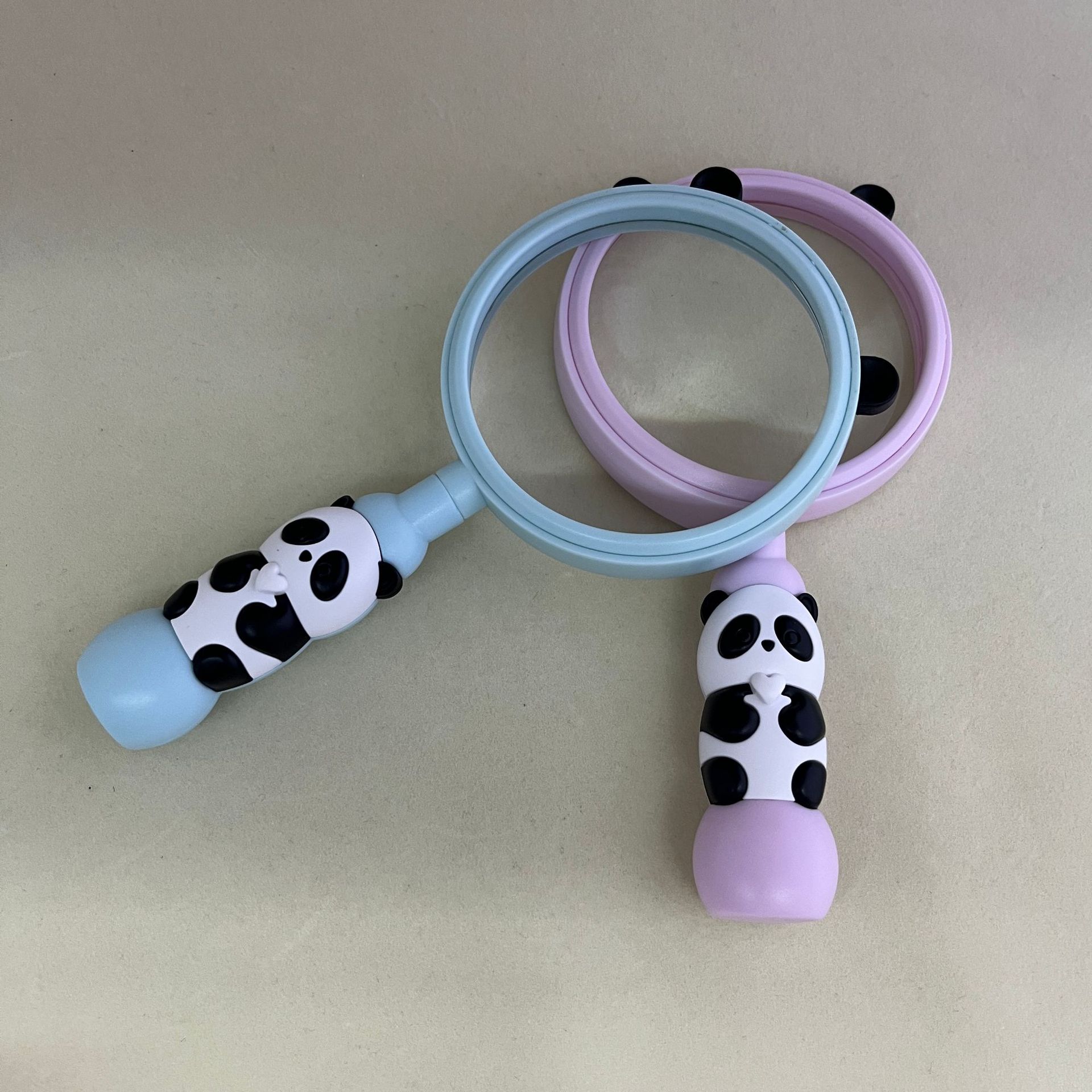 新款塑料卡通彩色8375熊猫图案放大镜学生教学礼品放大镜直径75MM详情12