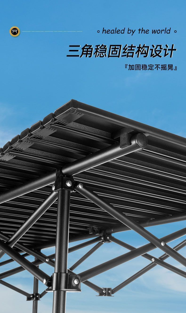 户外折叠桌便捷式露营桌子野餐桌椅套装自驾游露营烧烤炉蛋卷桌子详情9