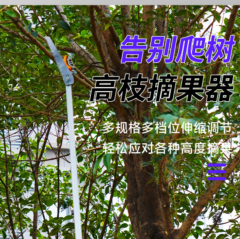 High-altitude telescopic fruit picking shears, fruit pickers, fruit pickers, tools for picking persimmons, lychees, longans and loquats, tall branches pic 7