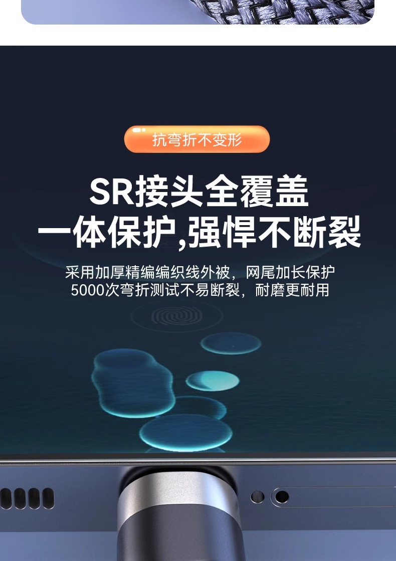100W超级快充编织数据线适用华为苹果15/16闪充线Type-C手机线详情16
