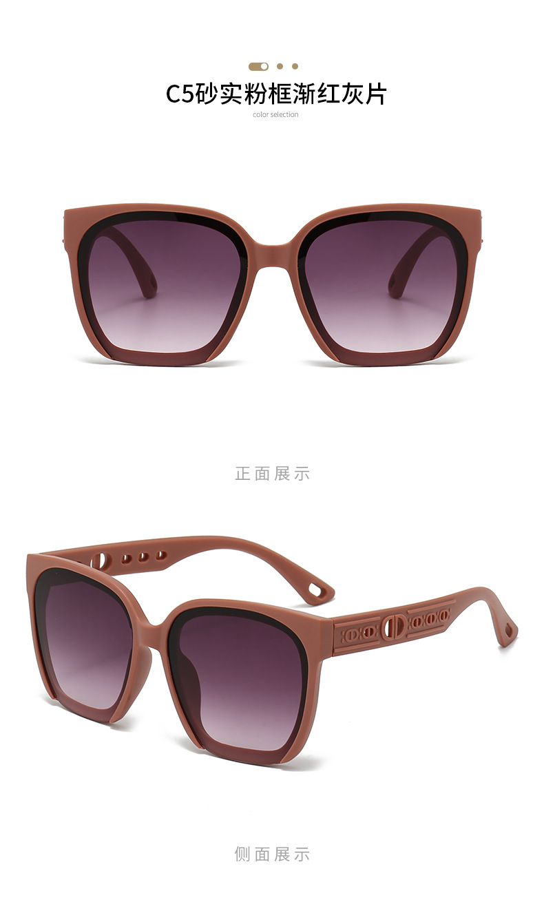 2024年摩登镂空腿复古叠戴时髦墨镜女小众夸张时尚防紫外线太阳镜详情9