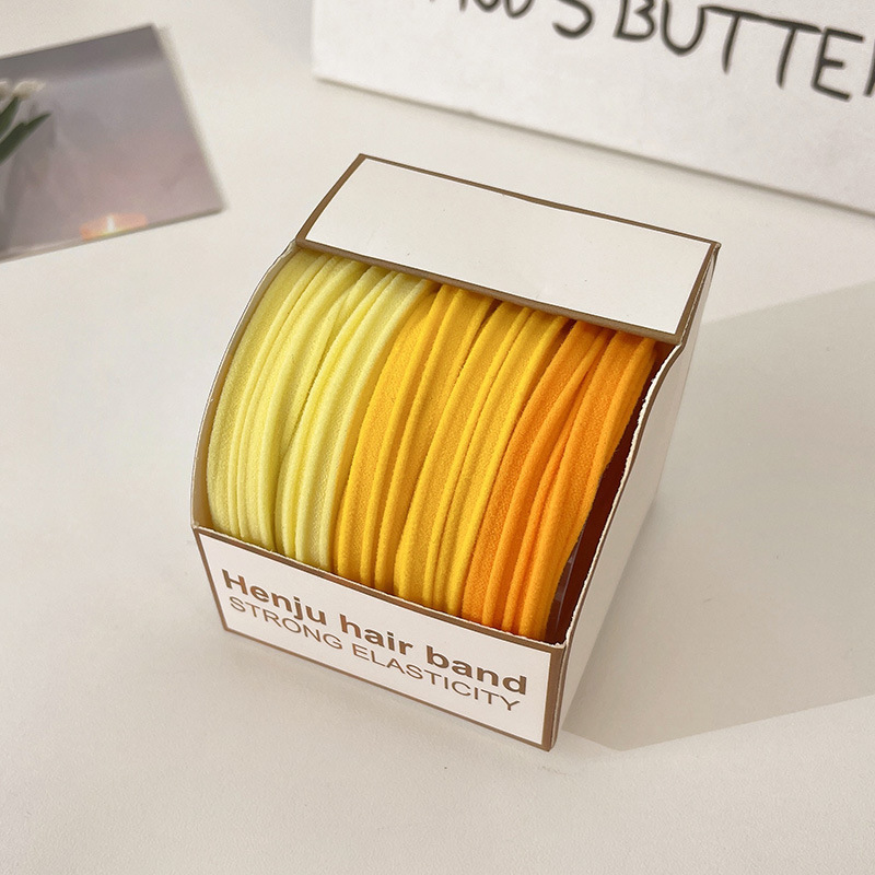 Candy-colored, seamless hair tie for girls, high elasticity, no damage to hair, box-packed hair tie, sweet girl hair accessory pic 10
