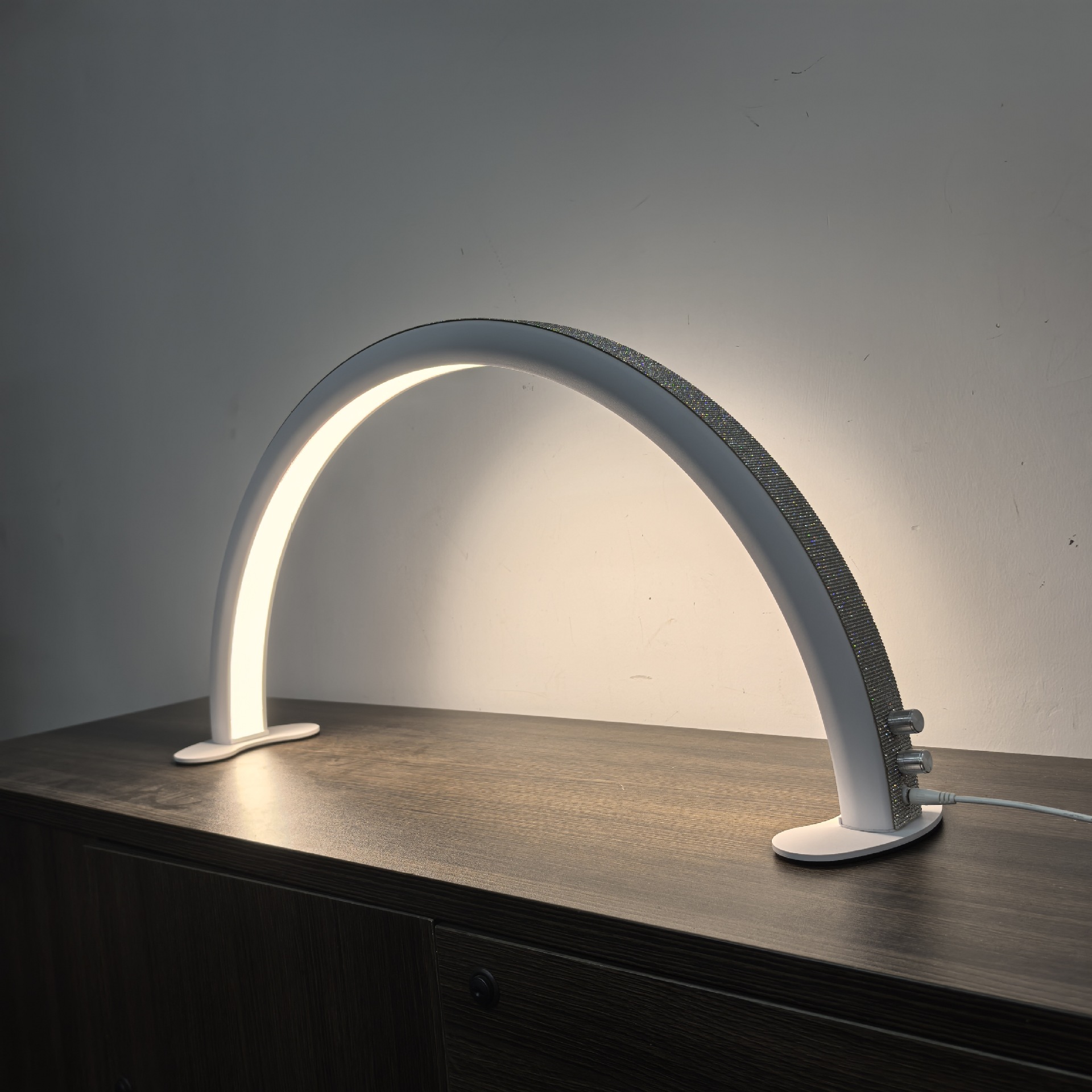 美甲桌面灯 美妆纹绣修甲LED美容院用旋钮  美甲照明半月灯详情2