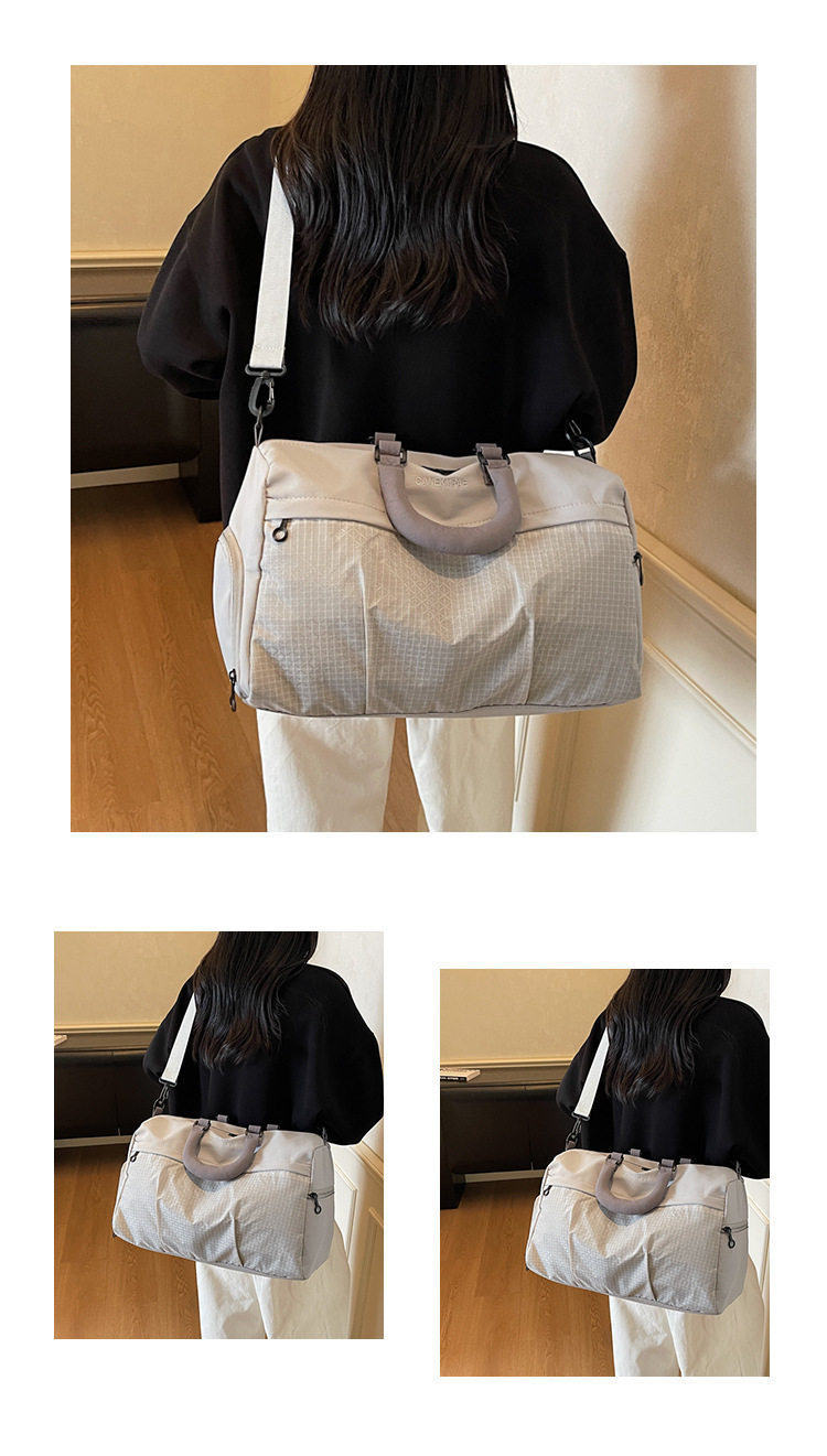 短途旅行包女轻便多功能斜挎运动健身包手提出差大容量收纳行李袋详情20