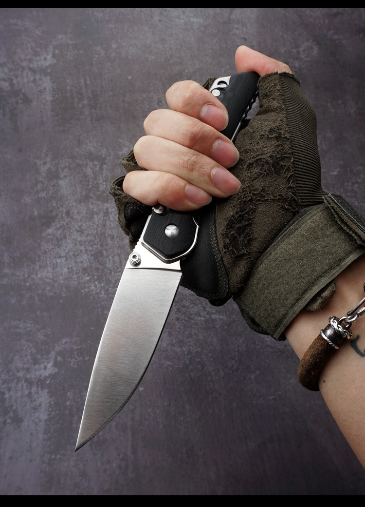 Outdoor folding knife D2 steel knife G10 handle in stock, 1-piece consignment on AliExpress pic 16