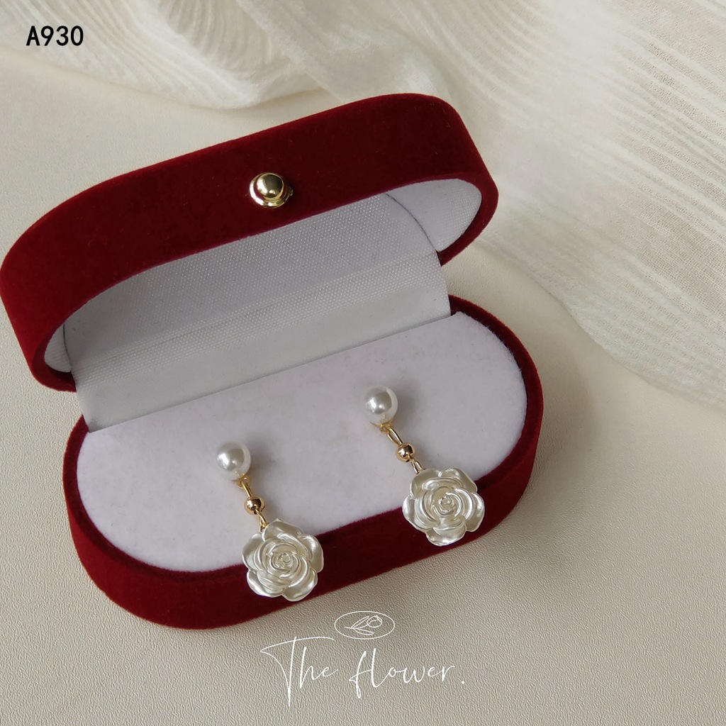 [Camellia]925 Silver Needle Handmade Design Sense Pearl Flower Stud Earrings for Women, Sweet Japanese and Korean ins Earrings Factory Earrings pic 10