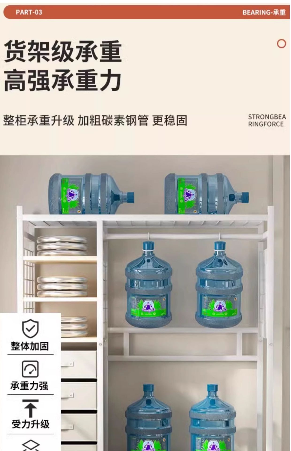 简易衣柜家用卧室出租房组合衣橱金属钢架衣柜带抽屉开放式衣帽架详情6