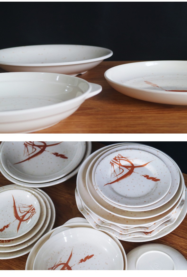 Autumn Grass flower Melamine noodle bowl, large bowl, soup noodle bowl, patterned set, beef noodle bowl, soup bowl, rice bowl, soup spoon, flavor plate in stock pic 17