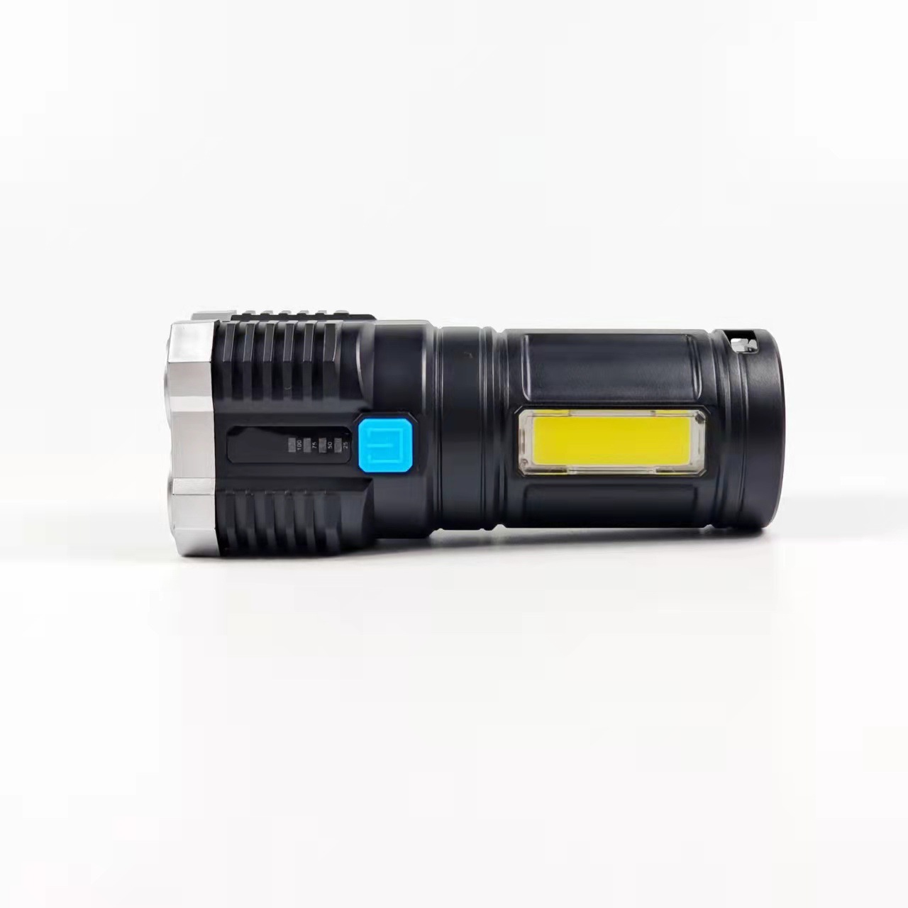 Wholesale of multi-functional outdoor LED high-intensity flashlight with battery level display, USB charging, COB side light flashlight pic 8