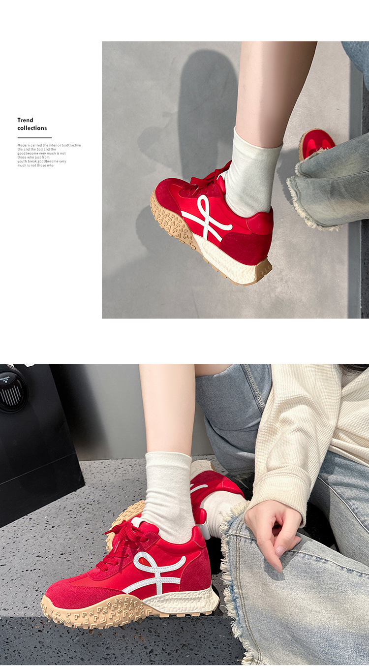 真皮~7CM内增高德训鞋女鞋夏厚底小个子复古休闲运动鞋老爹鞋详情25