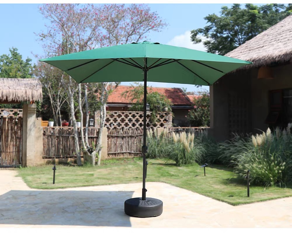 Outdoor sunshade umbrella with rubber base, large umbrella, sun protection and UV protection patio umbrella pic 9