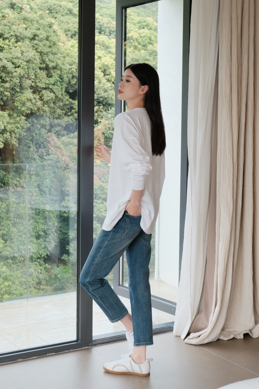 沃伦海龙 | 25新款版型Spicy 糯米牛仔都市高腰弹力烟筒牛仔裤女详情4