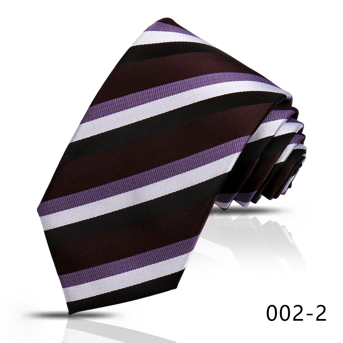 男士商务职业条纹领带8CM高级感蓝色藏青手打衬衣搭配嵊州现货详情7