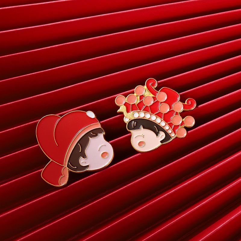 婚庆徽章领扣新郎新娘结婚胸针婚礼配饰订婚纪念饰品领针伴手礼详情3