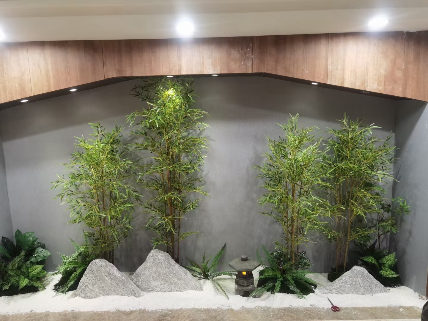 仿真竹子室内装饰隔断屏风假竹子挡墙造景绿植盆栽细水竹办公文化园艺仿真枝叶树详情17