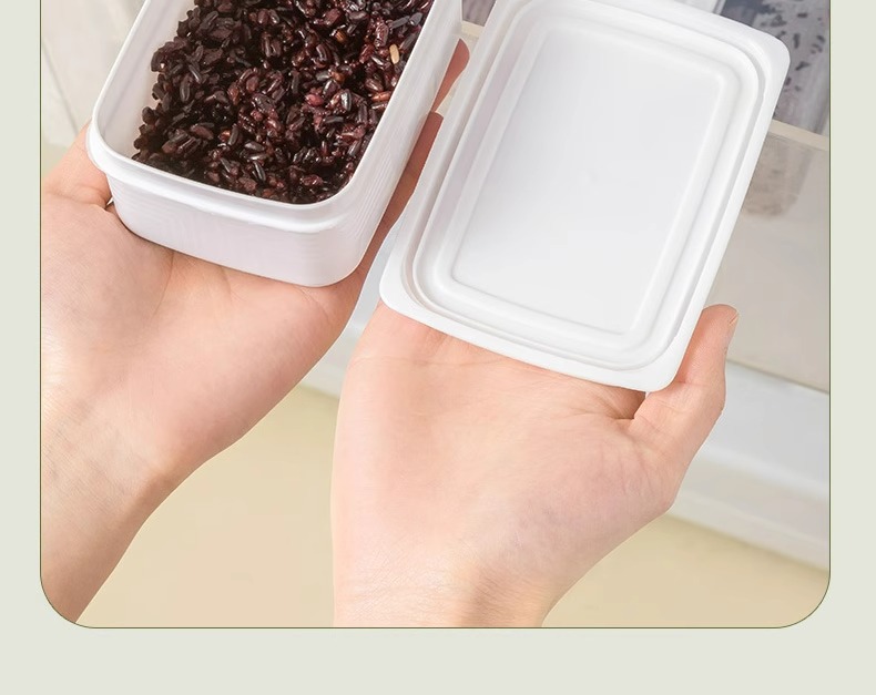 日本进口杂粮饭米饭分装小饭盒食品级糙米粗粮减脂餐定量迷你盒子详情13