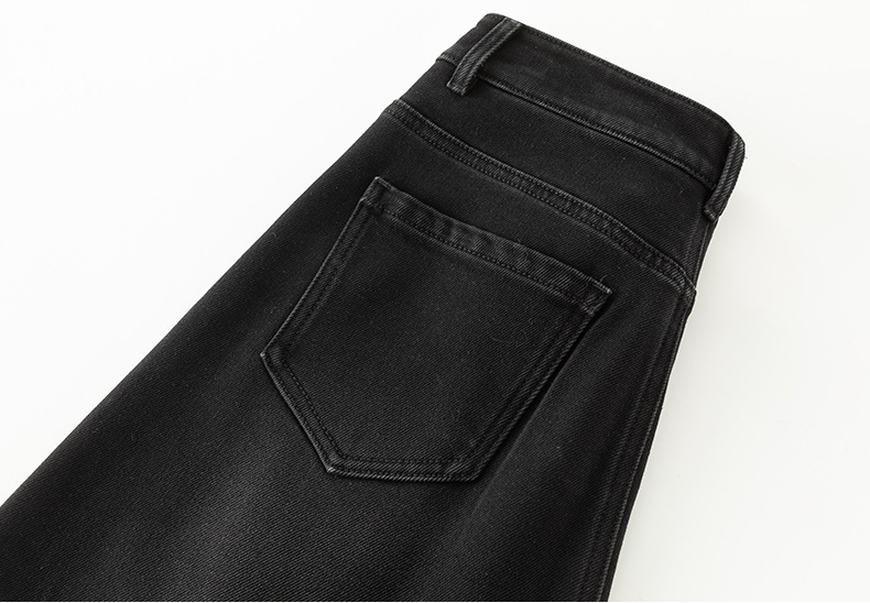 如果2025年冬季新款植绒加厚牛仔弯刀裤女高腰宽松香蕉长裤8166H详情28