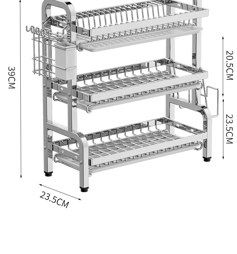 Wow, the multi-functional kitchen storage rack for draining dishes, the draining bowl rack, the storage rack for chopsticks and bowls, the knife rack, and the bowl cabinet storage pic 26