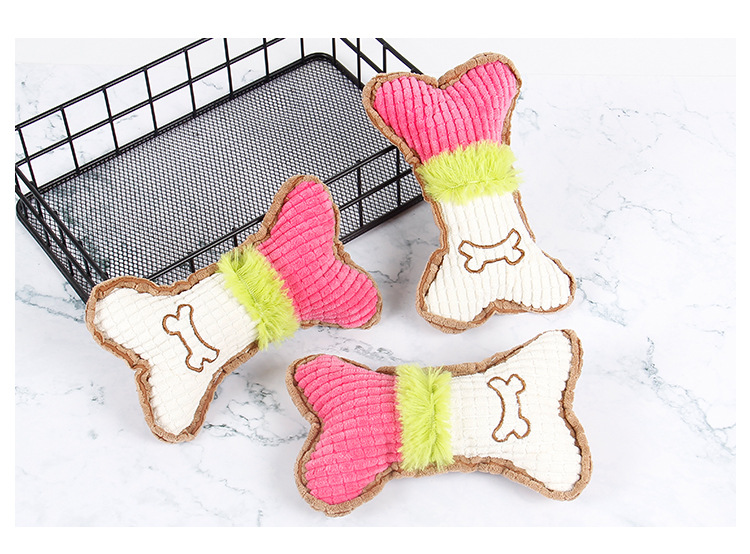 Venta directa de fábrica mascotas voz molar mordedura resistente gato perro peluche artículos de juguete de grano de maíz hueso estilo pic 15