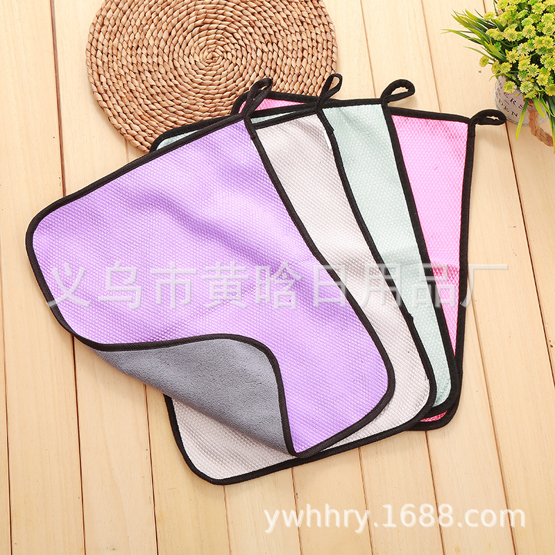 【 Chi Jia 】 Fish scale fabric composite coral fleece AB side thickened car cleaning cloth, car wash towel, rag, household cleaning cloth pic 1