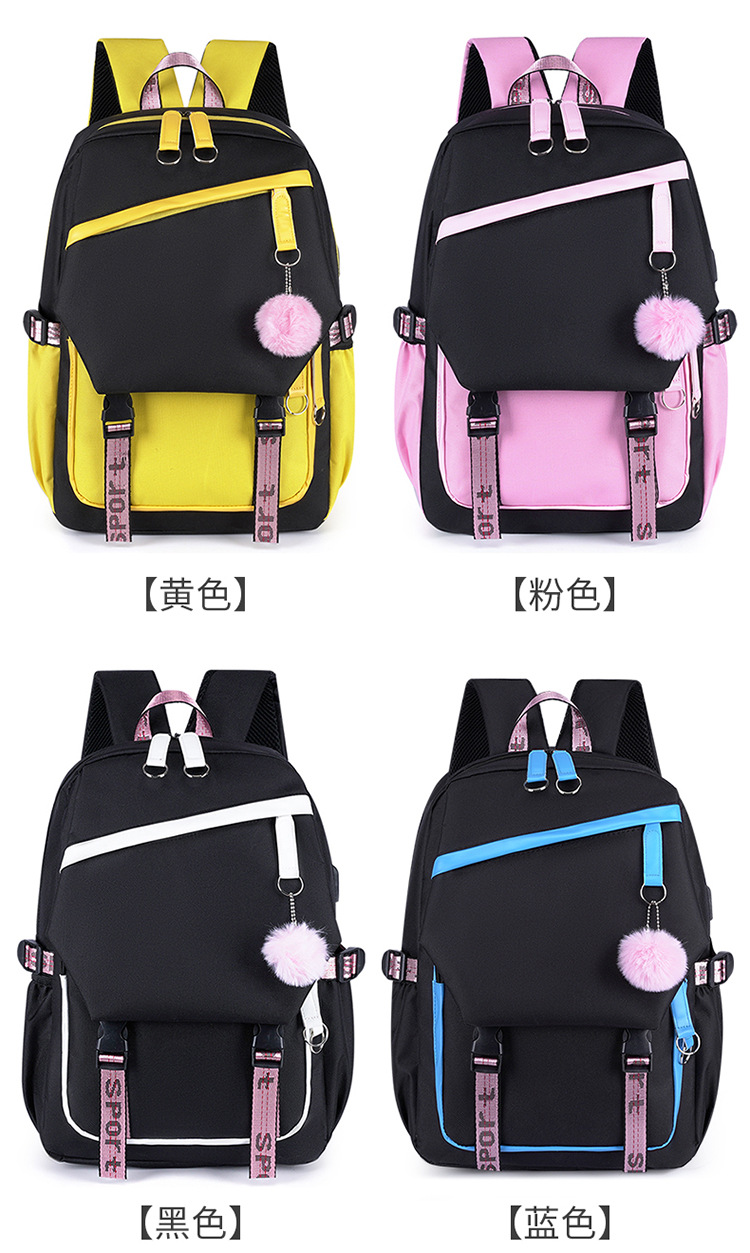 Classic style casual and fashionable hand-held shoulder accessory Korean-style pendant pattern backpack pic 1