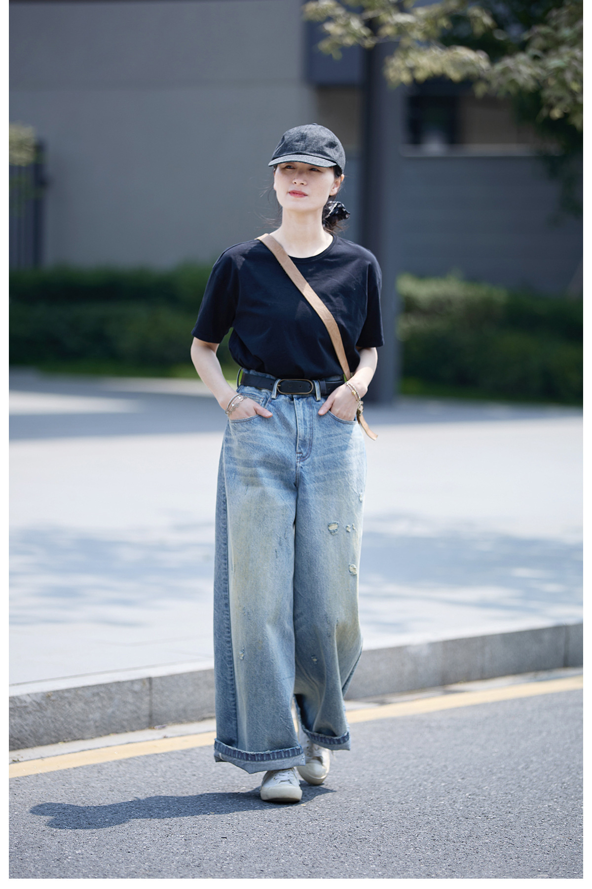 【 Random Thoughts 】 Summer Storm Ripped Heavy Washed jeans straight-leg pants for all four seasons pic 42
