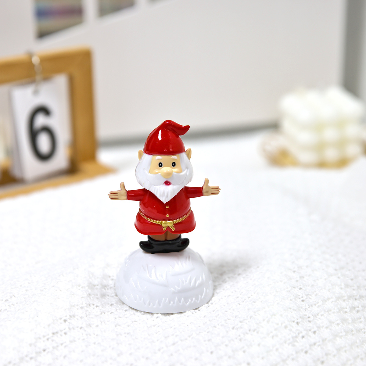 创意太阳能摇摆公仔摇头圣诞节礼品汽车摆件招手圣诞老人饰品详情11