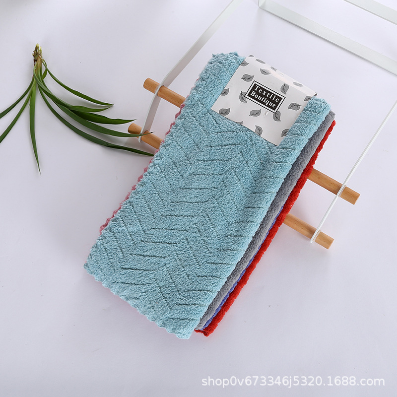 批发珊瑚绒小方巾30*30礼品素色儿童口水巾多用家政抹布吸水毛巾详情10