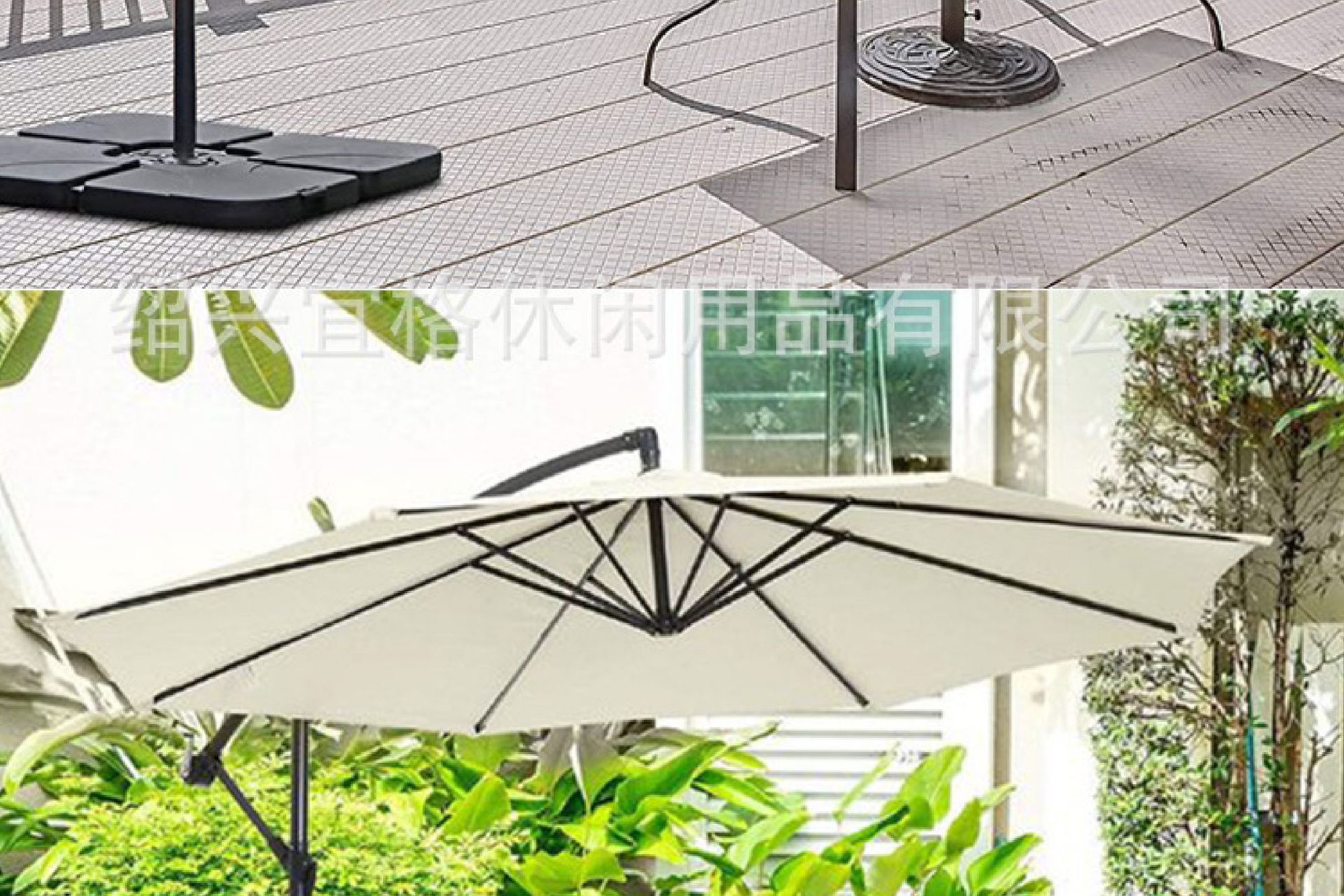 跨境户外遮阳伞沙滩太阳伞侧立伞花园休闲庭院伞伞香蕉伞3米大伞详情13