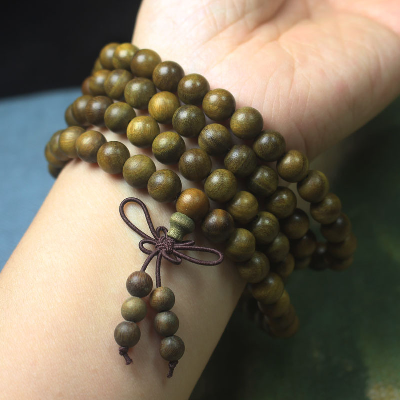 阿根廷绿檀沉水老料8mm手链手串男女檀木佛珠念珠文玩礼品批发详情9