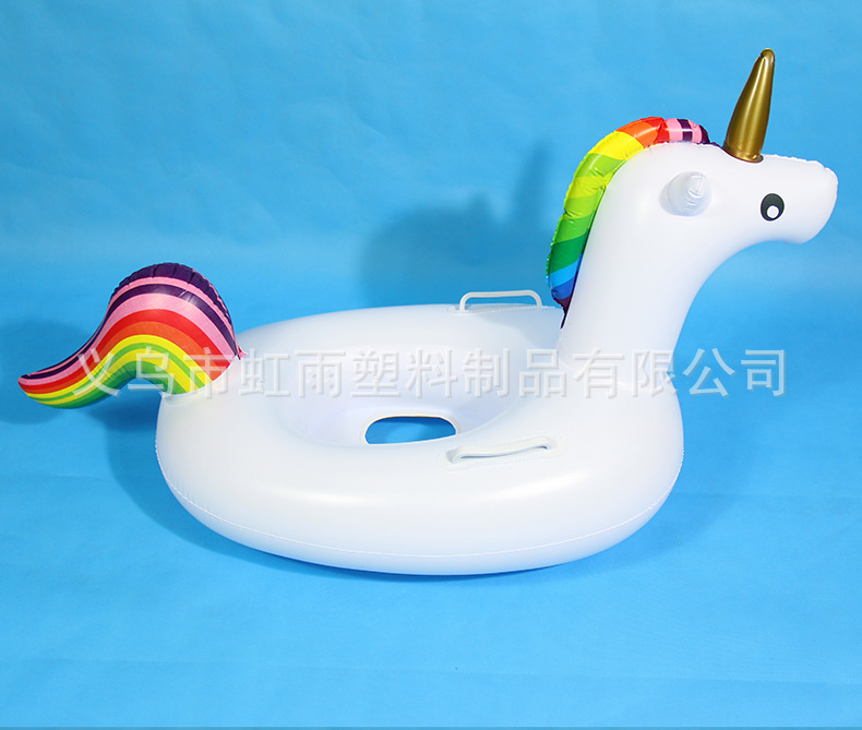 婴幼儿游泳艇趴艇 大号独角兽游泳艇 宝宝带坐艇小游艇厂家批发详情8