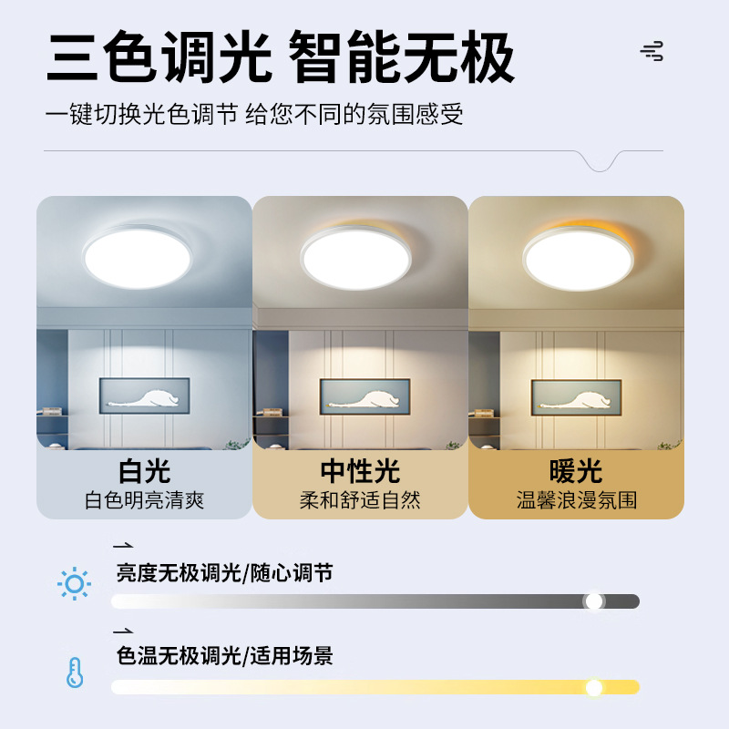 背光吸顶灯led爆款吸顶灯超薄卧室黑色圆形吸顶灯欧洲爆款吸顶灯详情4