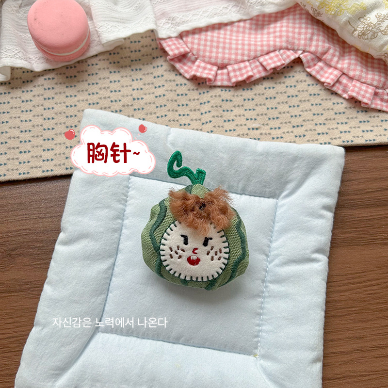 韩版卡通可爱水果立体塞棉手工胸针配饰毛线针织衣服宝宝胸针配饰详情9
