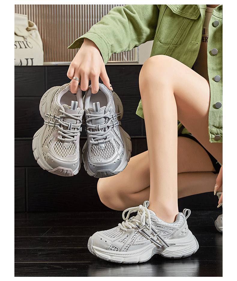 吸膜底老爹鞋女2025春夏新款透气网面运动鞋复古休闲女鞋百搭鞋子详情12