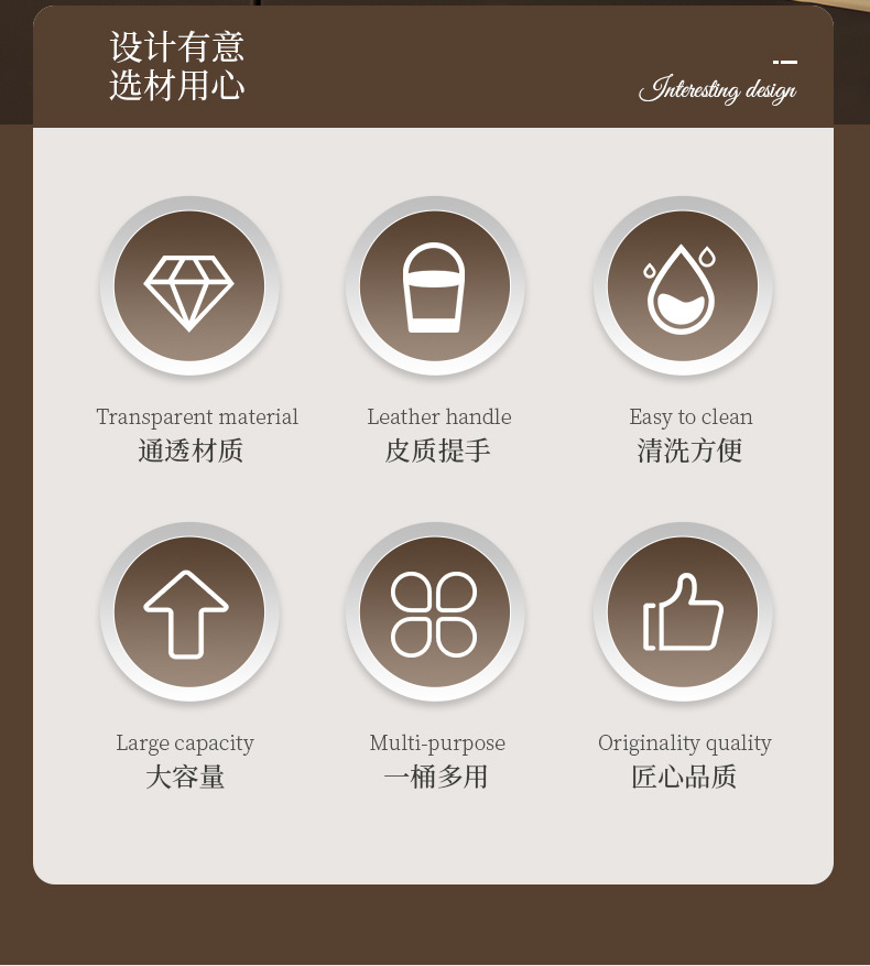 Large-capacity ice bucket, ice cube bucket, household cola, beer, ice wine bucket, transparent picnic drink bucket, multi-purpose storage ice bucket pic 2