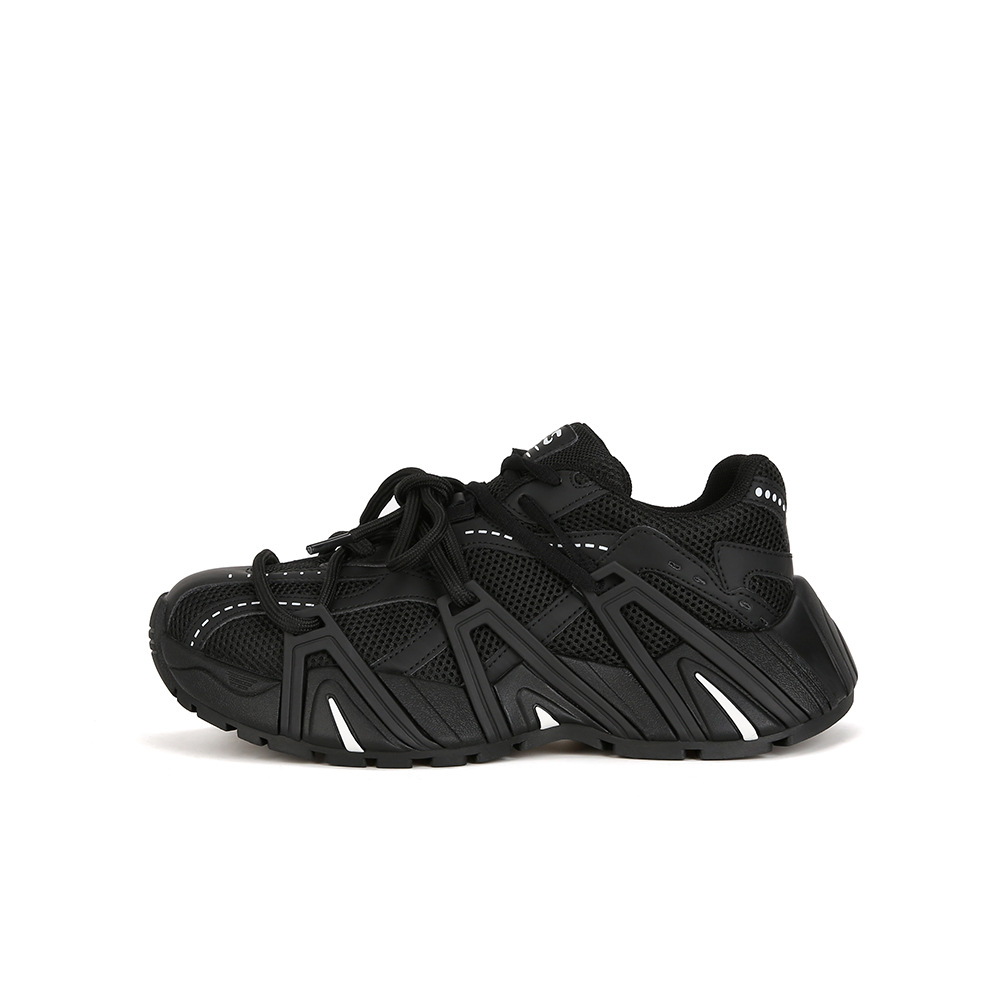 【sheii苏茵茵】长高6cm~秋冬复古鸳鸯带厚底休闲老爹鞋女运动鞋详情5