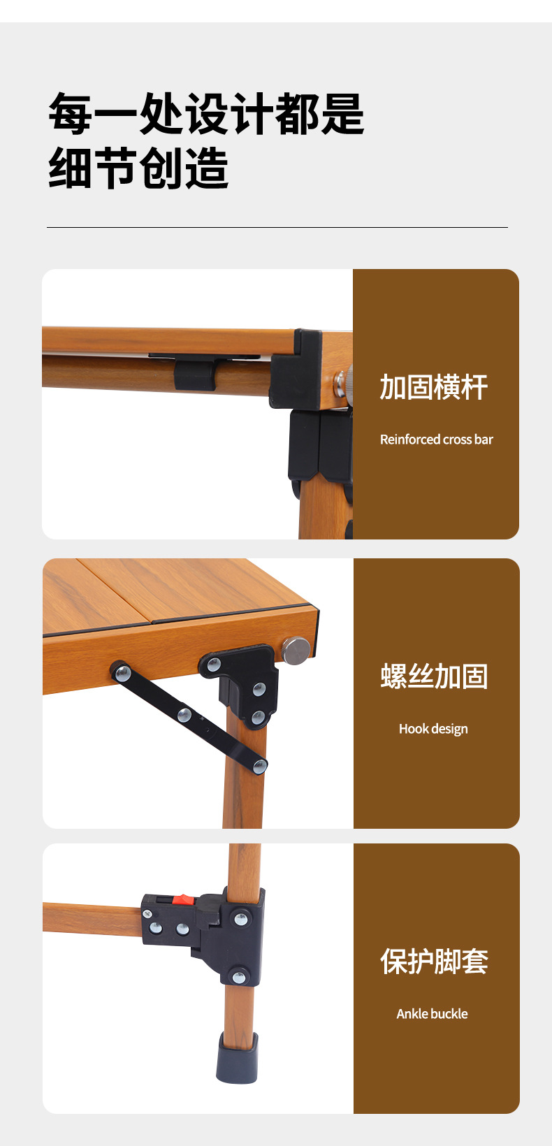 Leisure table and chair combination folding table, sports outdoor moon chair, elderly lounge chair pic 16