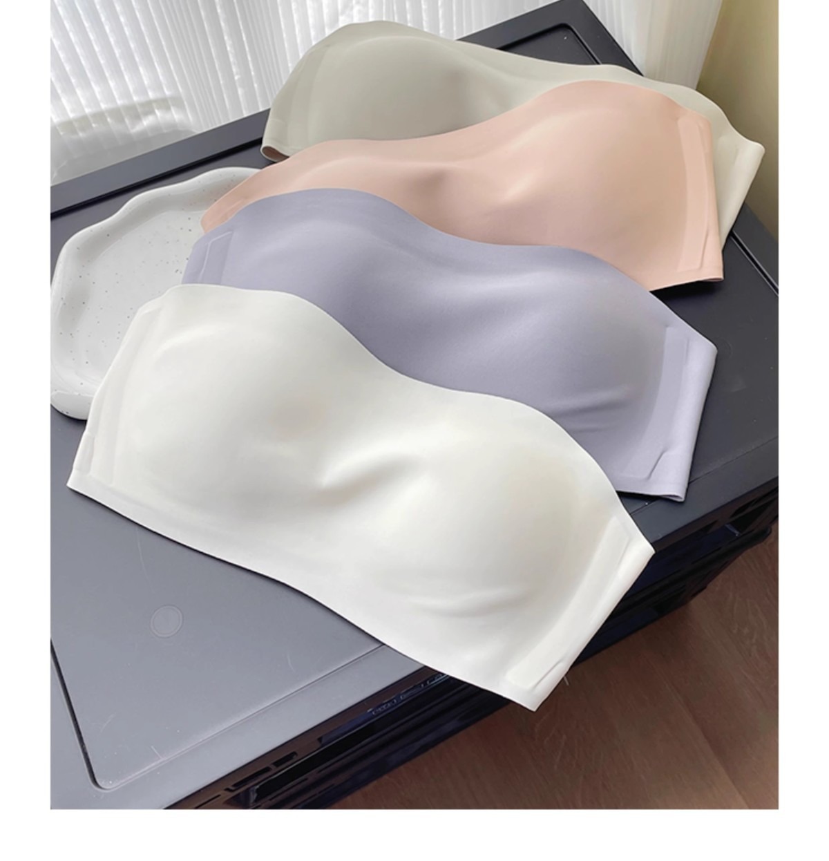 夏季防滑聚拢无痕防滑抹胸式无钢圈透气文胸罩可拆卸肩带内衣少女详情12