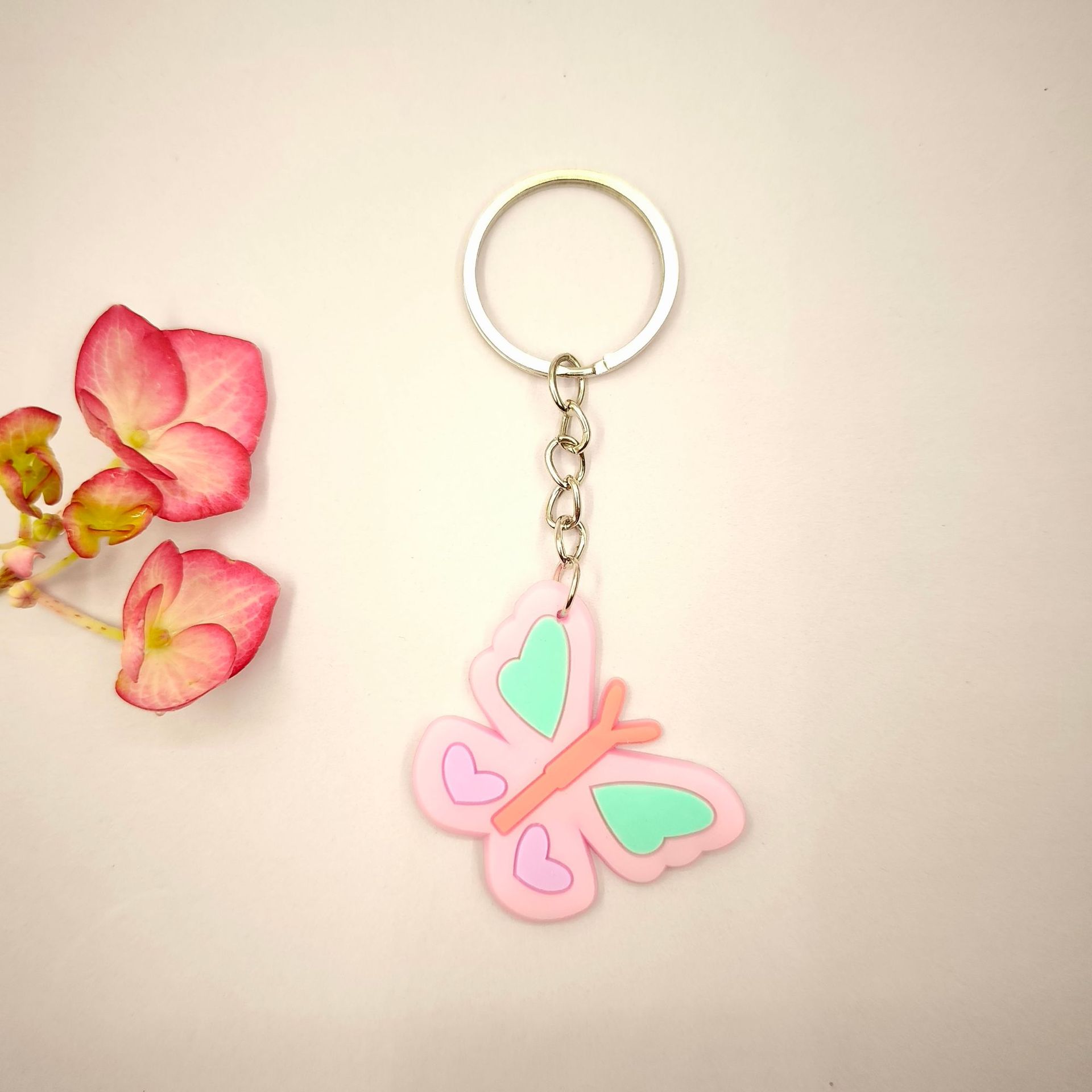 跨境热卖蝴蝶软胶钥匙扣儿童钥匙扣幼儿园小学生开学日分享详情23