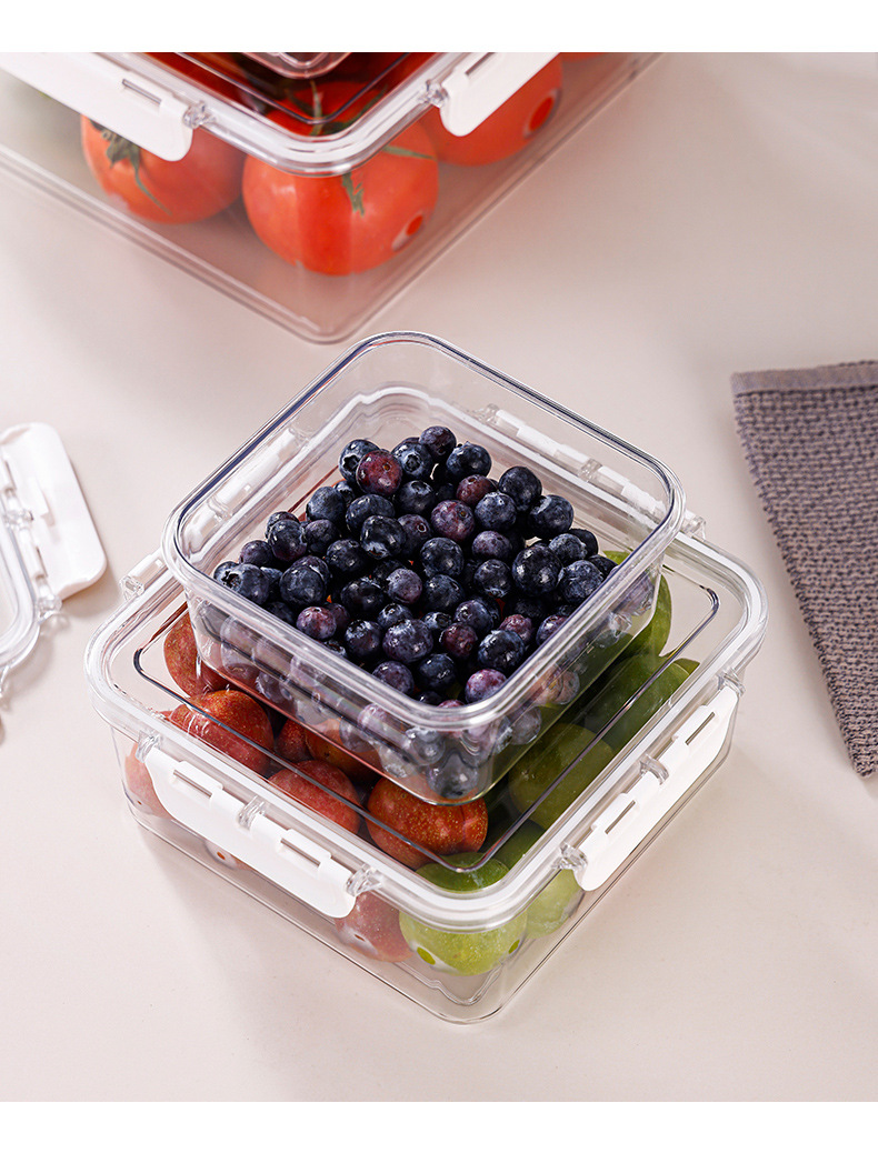 PET保鲜盒冰箱食品级水果蔬菜密封不漏冷冻收纳盒一件起批密封盒详情14