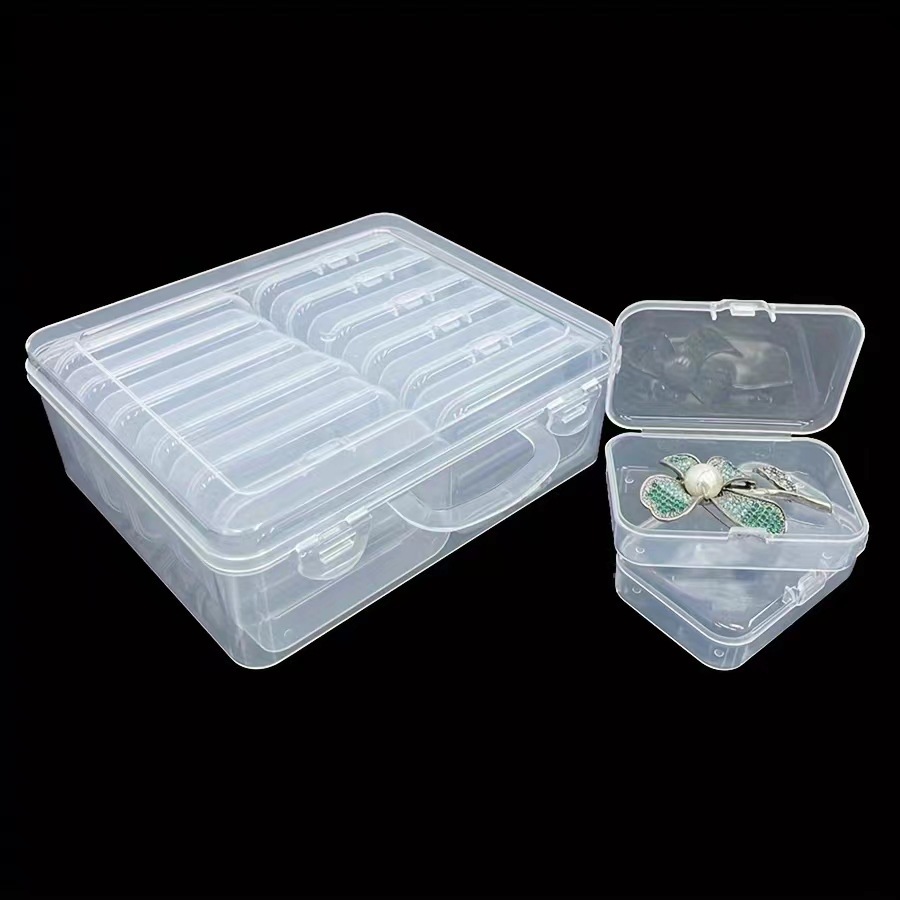Handmade diy small accessory storage box, detachable plastic transparent loose bead stud accessories, grid storage classification box pic 3