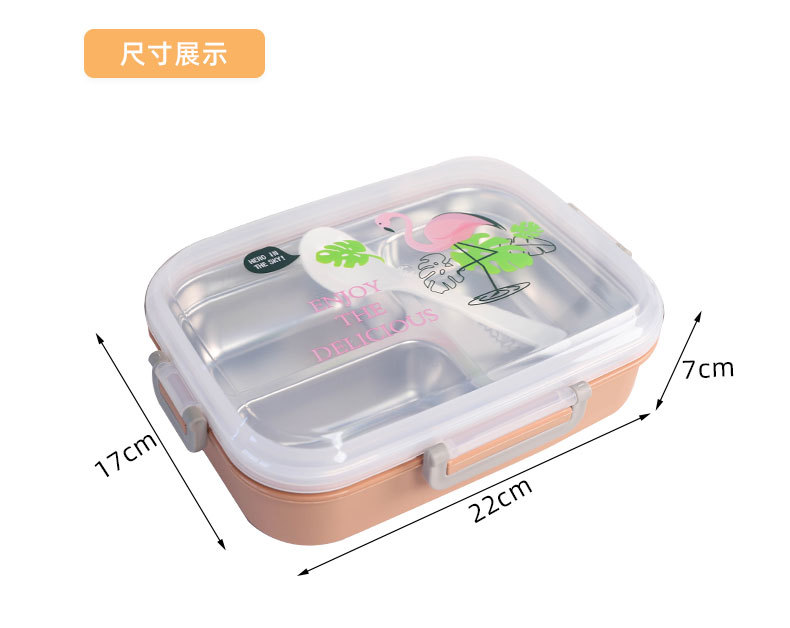 饭盒学生简约便当盒外出便携分格上班族可爱饭盒口简约饭盒时尚详情7