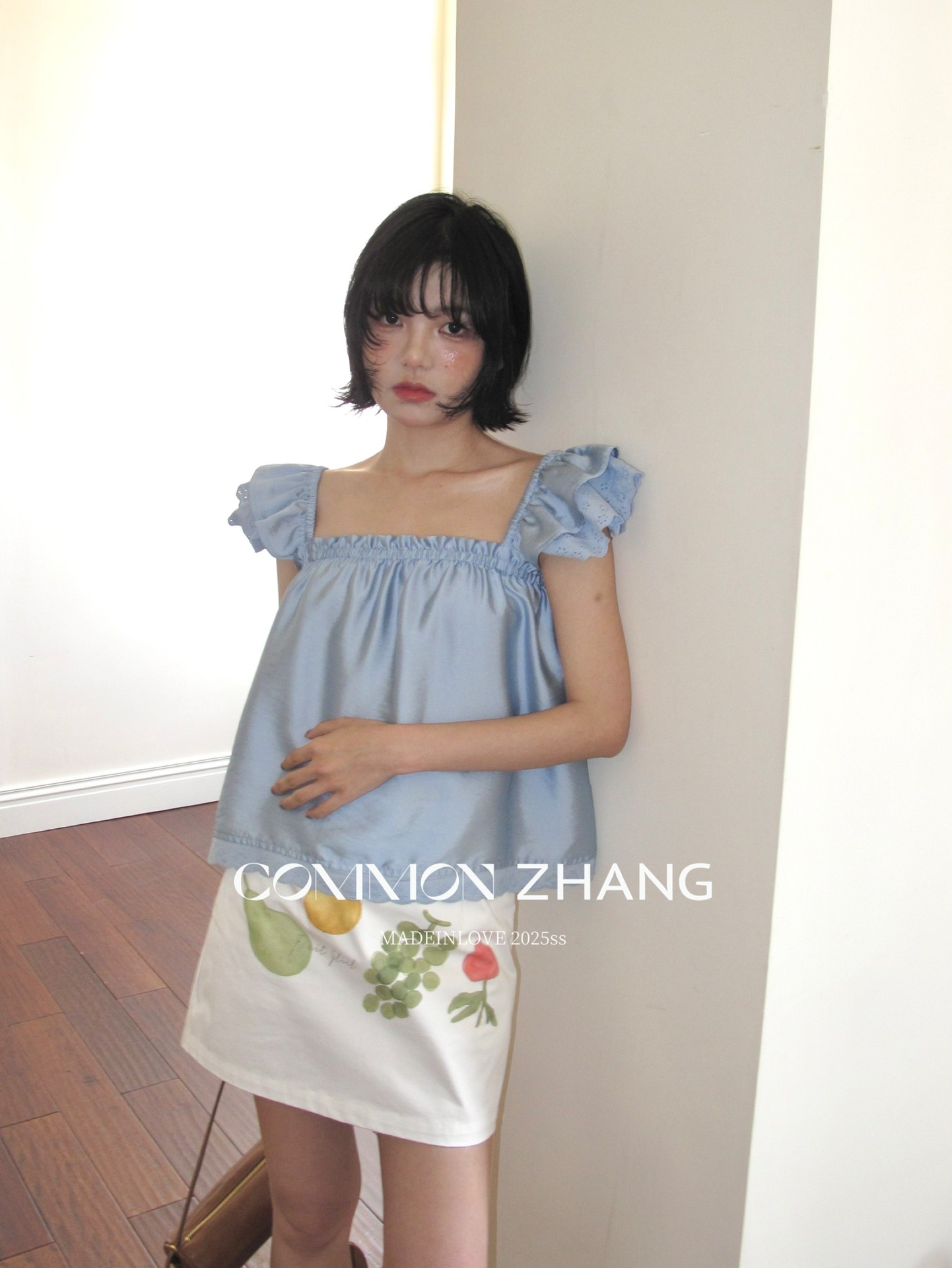 CZ ZHANG Summer Vacation Playful and youthful fruit-printed short skirt, low-waisted and versatile A-line skirt B22578 pic 17